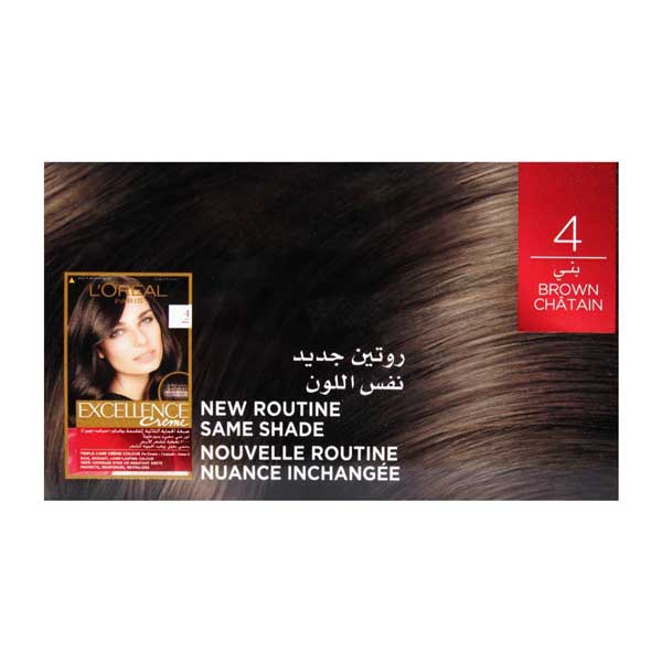 L'Oreal Paris Excellence Creme Hair Colour, Natural Dark Brown 4 | Online  Shopping in Pakistan 