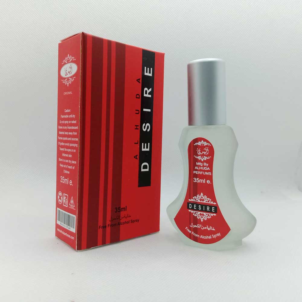 Alhuda Desire Perfume, Free from Alchohol Spray, 35ml