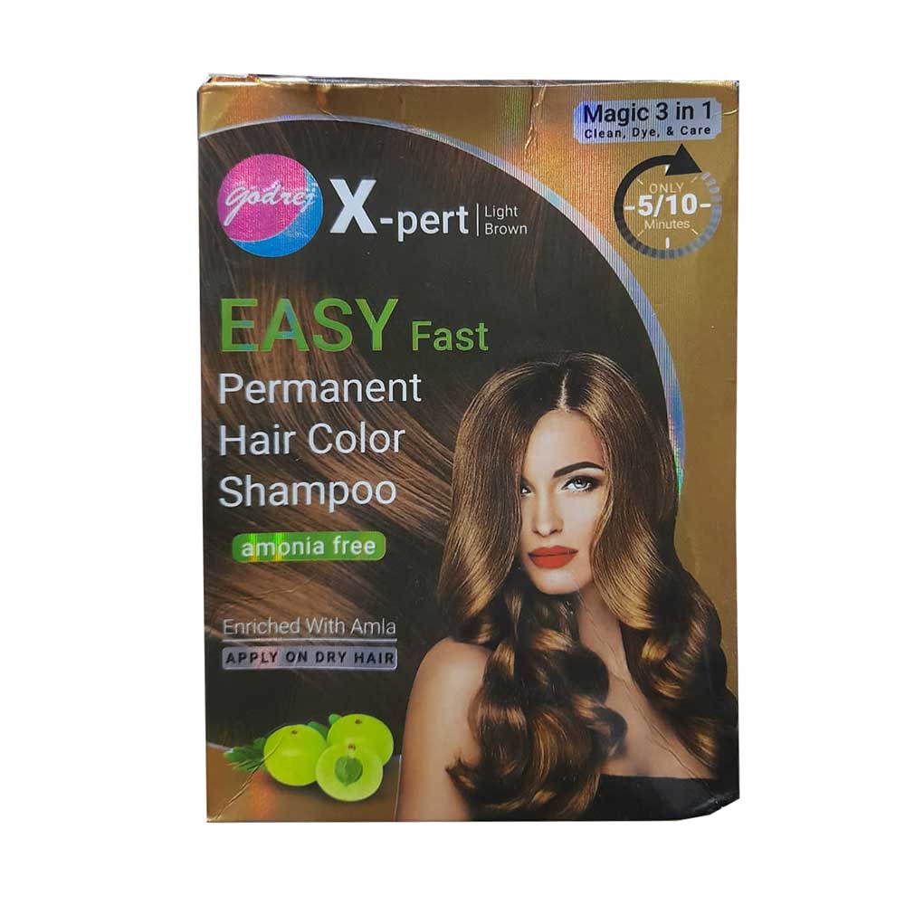 Godrej X-pert Permanent Hair Color Shampoo, Light Brown | Online Shopping  in Pakistan 