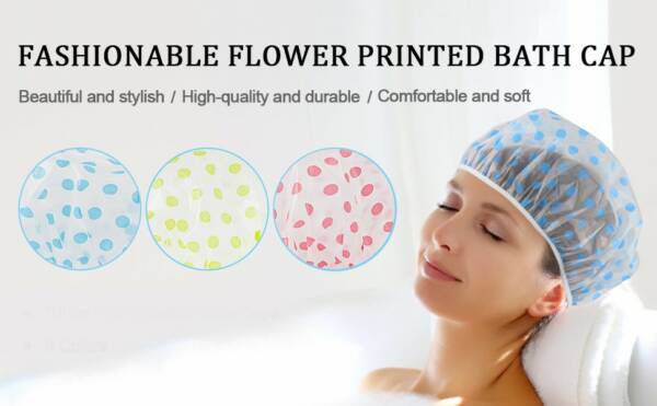 Pack Of 6 Reusable Elastic Shower Cap Multicolor Reusable High Quality Waterproof Shower Caps