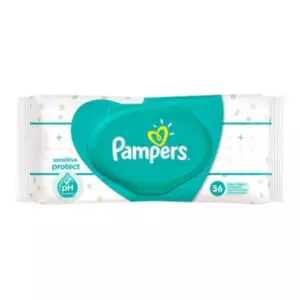 PAMPERS BABY WIPES SENSITIVE 56 CLIP WIPES