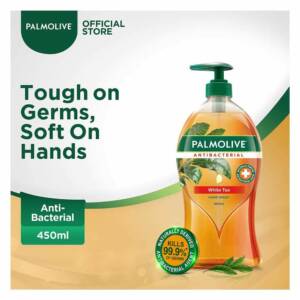 Palmolive Antibacterial White Tea Hand Wash, 450ml